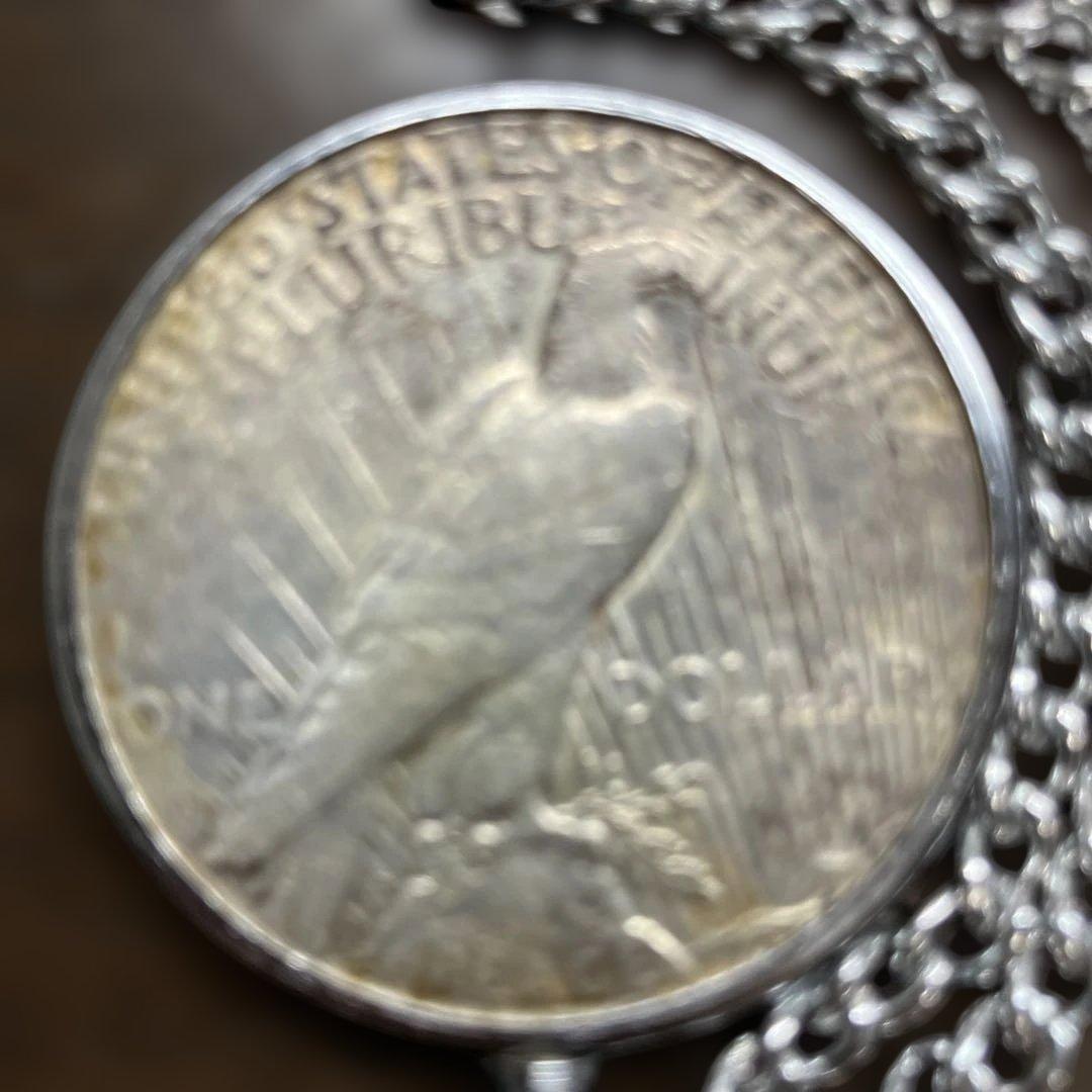 ココア様専用】1923年 リバティ女神と白頭ワシ/ 1ドル銀貨ペンダント