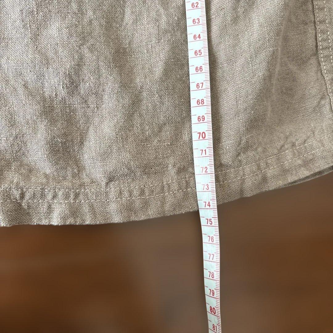 フランスアーメン ARMEN リネン　サロペットスカート サンドベージュ