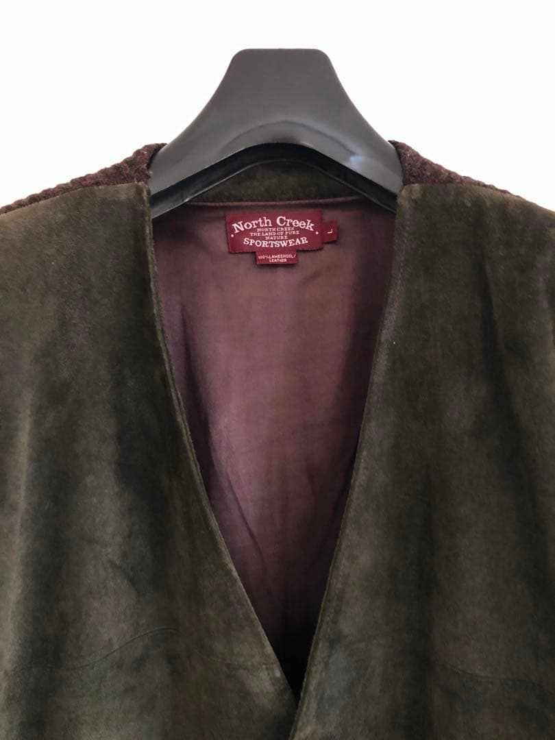 ヴィンテージ 古着 North Creek lambswool leather