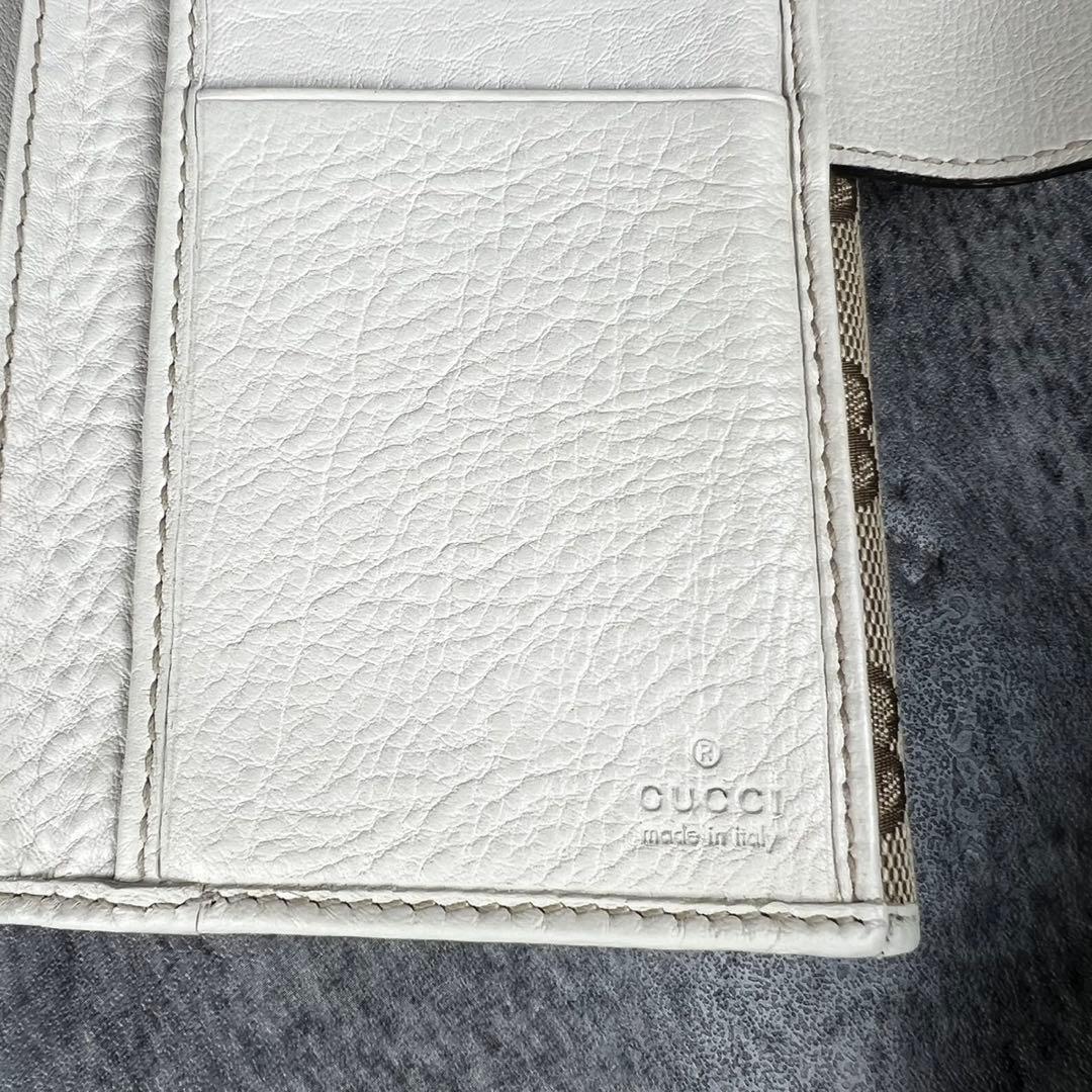 GUCCI GGキャンバス GG柄ゴールド金具 長財布 Wホック