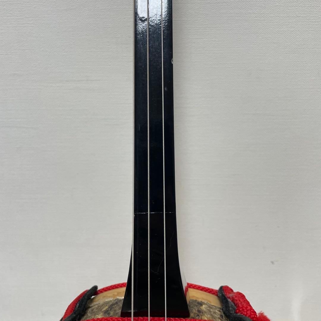 沖縄三線 本蛇皮 三味線 胴巻き 和楽器　★ソフトケース付き★