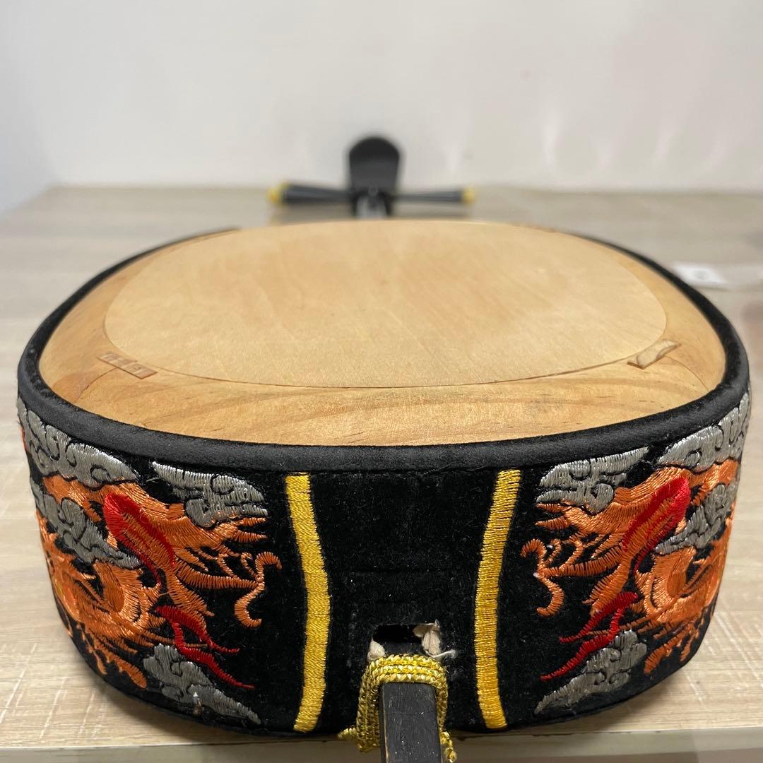 沖縄三線 本蛇皮 三味線 胴巻き 和楽器　★ソフトケース付き★