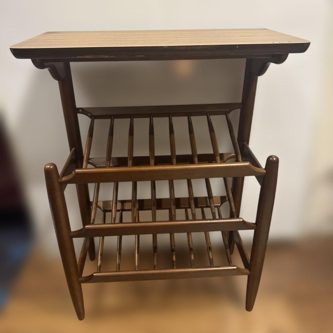 オールド カリモク スリッパラック マガジンラック シェルフ Karimoku