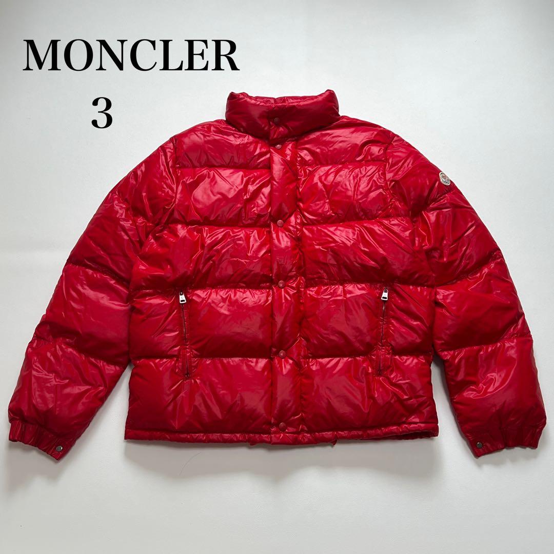 モンクレール VENISE ベニス #3 レッド ダウンジャケット ロゴ