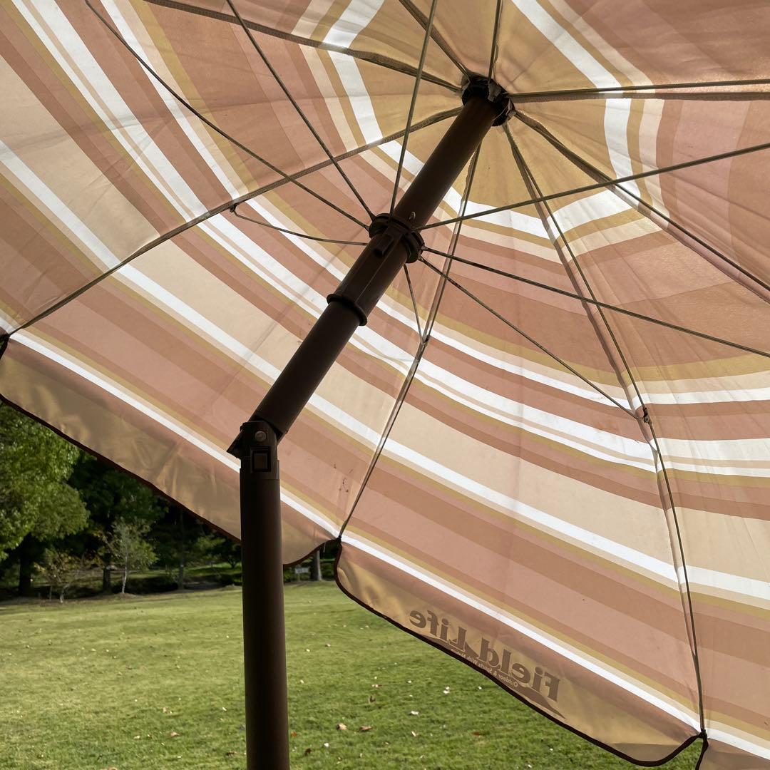 アルミピクニックテーブルセット（未使用）＋パラソル（used）