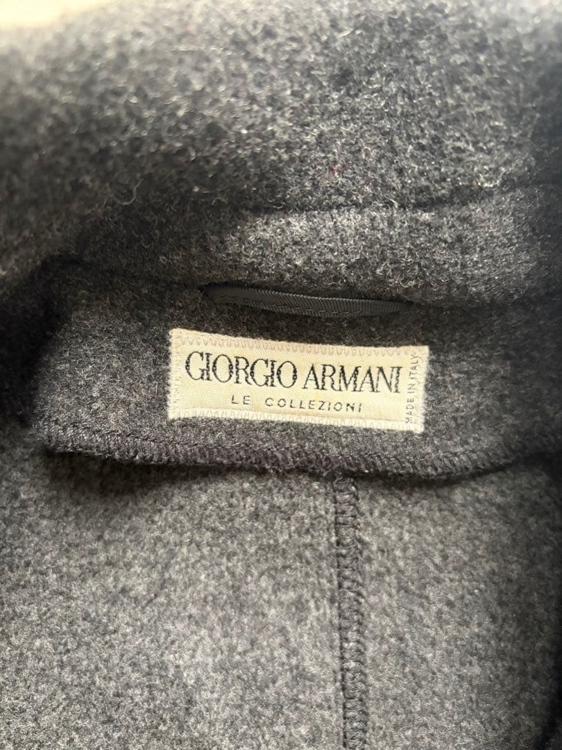 Giorgio Armani ステンカラーコート ダークグレー