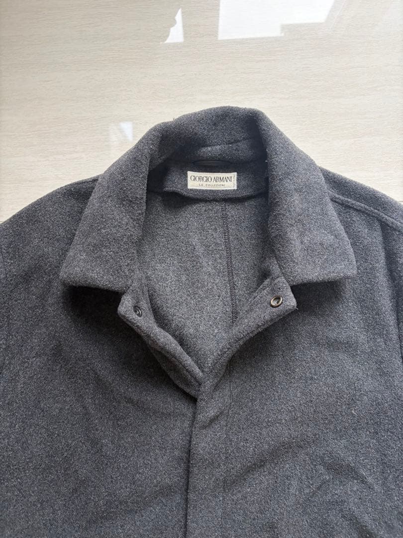 Giorgio Armani ステンカラーコート ダークグレー