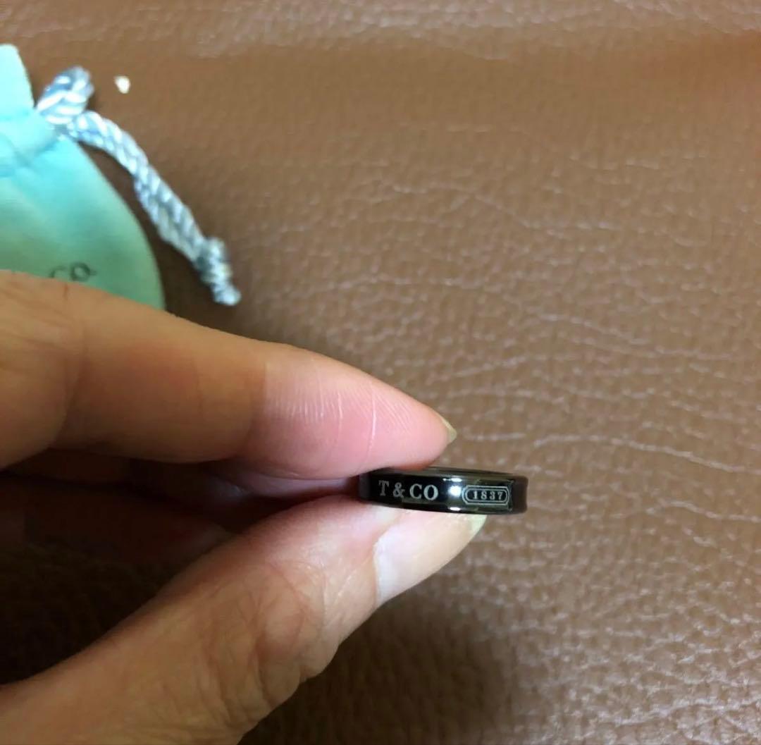 TIFFANY&CO. ティファニー 1837 チタン ナローリング ブラック