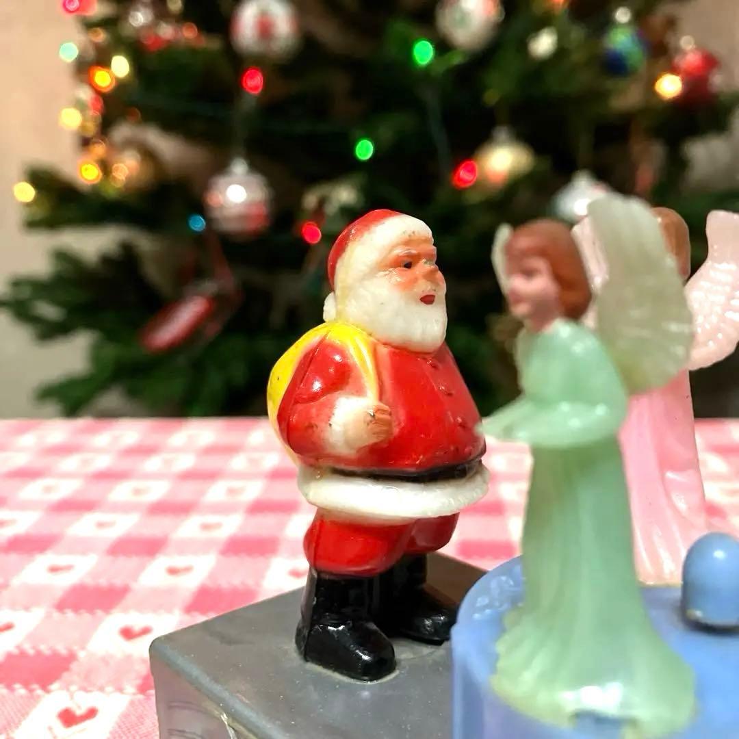 ヴィンテージ　サンタクロース&女神　クリスマス回転式トイ　昭和レトロ