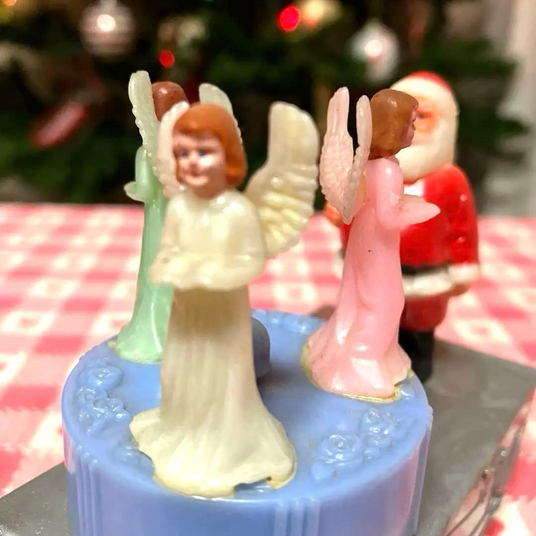 ヴィンテージ　サンタクロース&女神　クリスマス回転式トイ　昭和レトロ