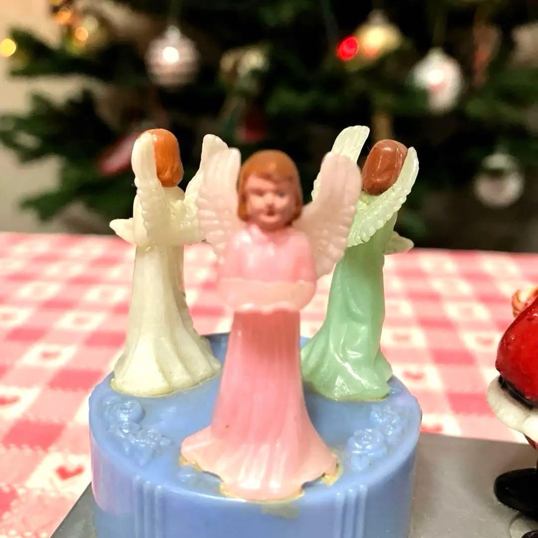 ヴィンテージ　サンタクロース&女神　クリスマス回転式トイ　昭和レトロ