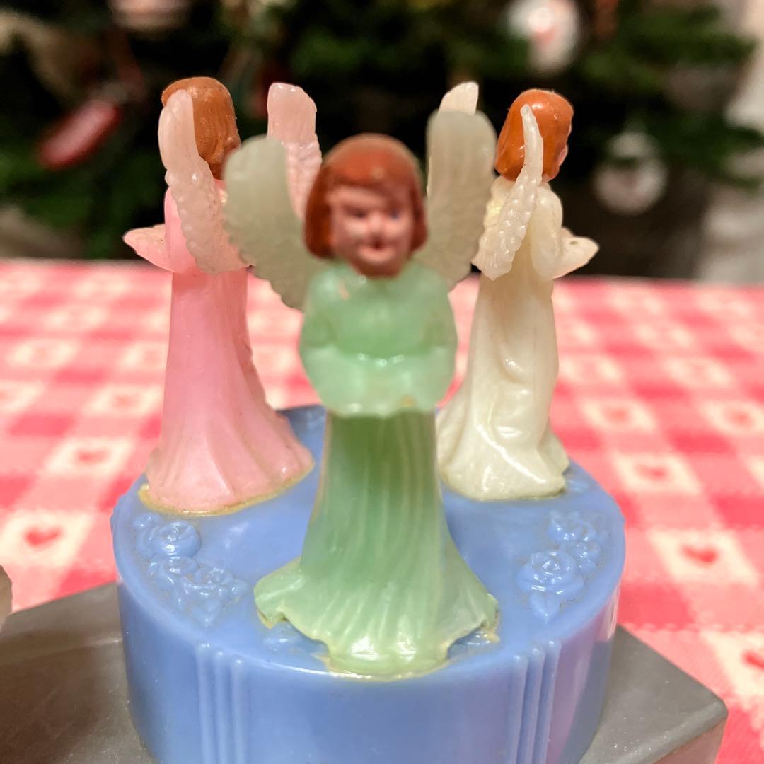 ヴィンテージ　サンタクロース&女神　クリスマス回転式トイ　昭和レトロ