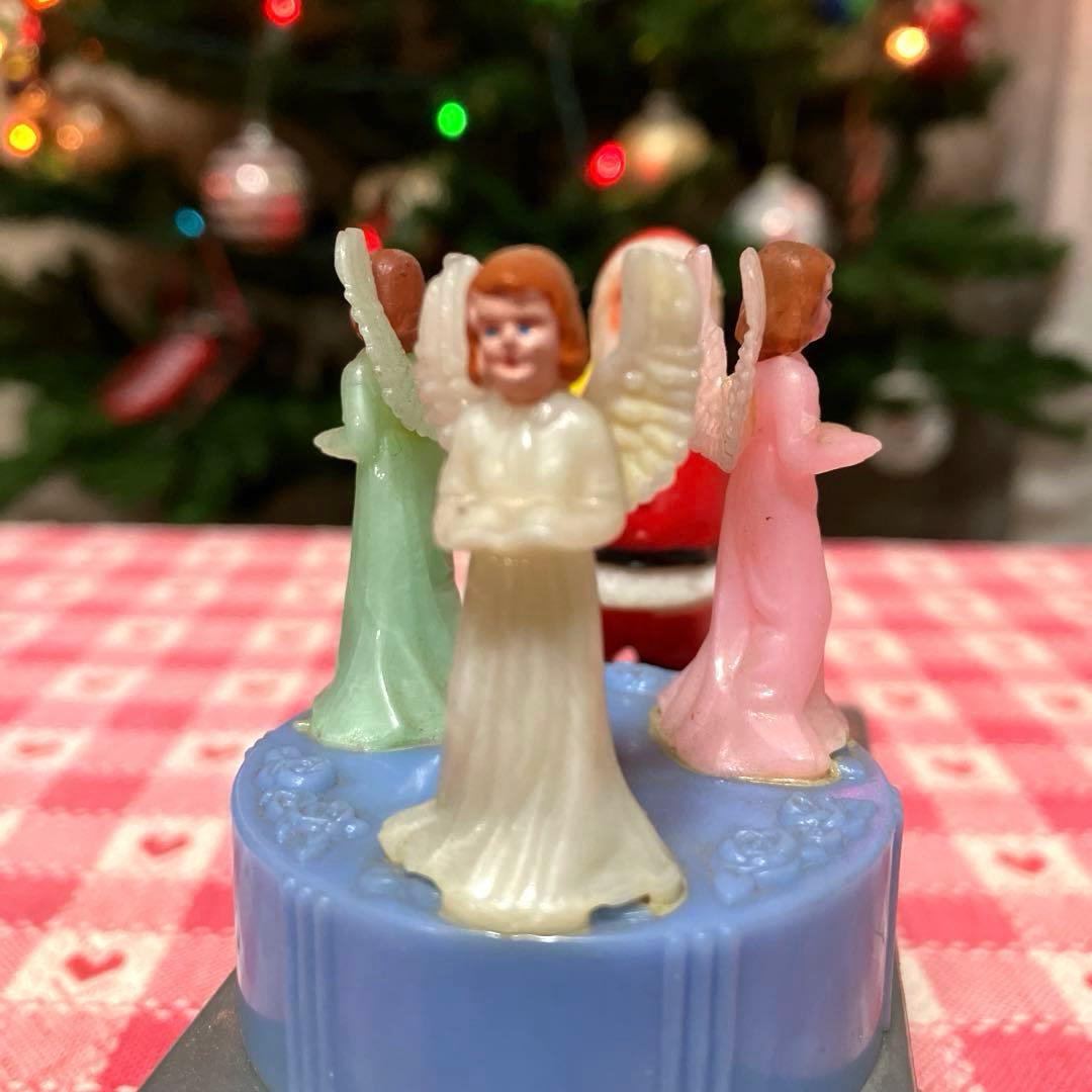 ヴィンテージ　サンタクロース&女神　クリスマス回転式トイ　昭和レトロ