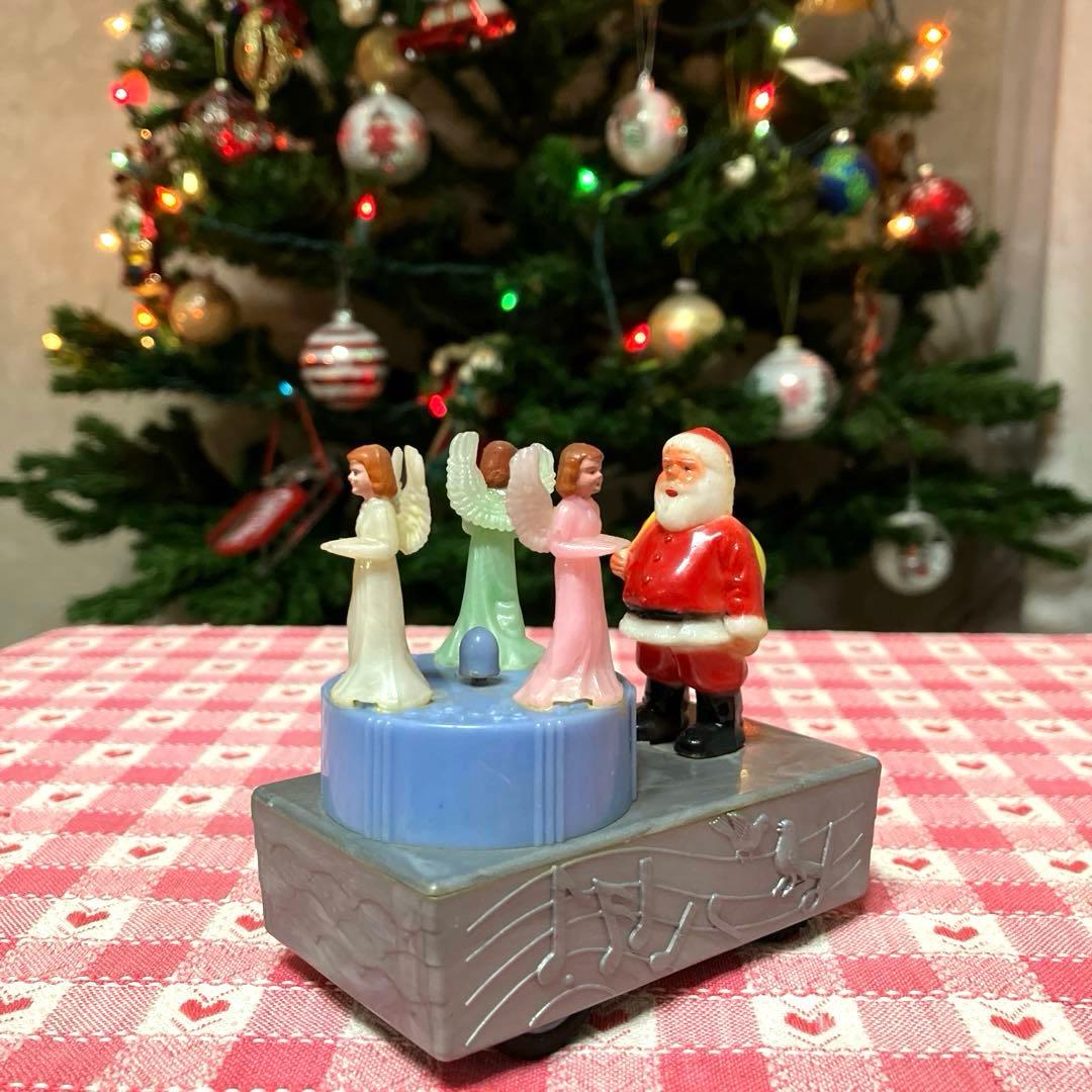 ヴィンテージ　サンタクロース&女神　クリスマス回転式トイ　昭和レトロ