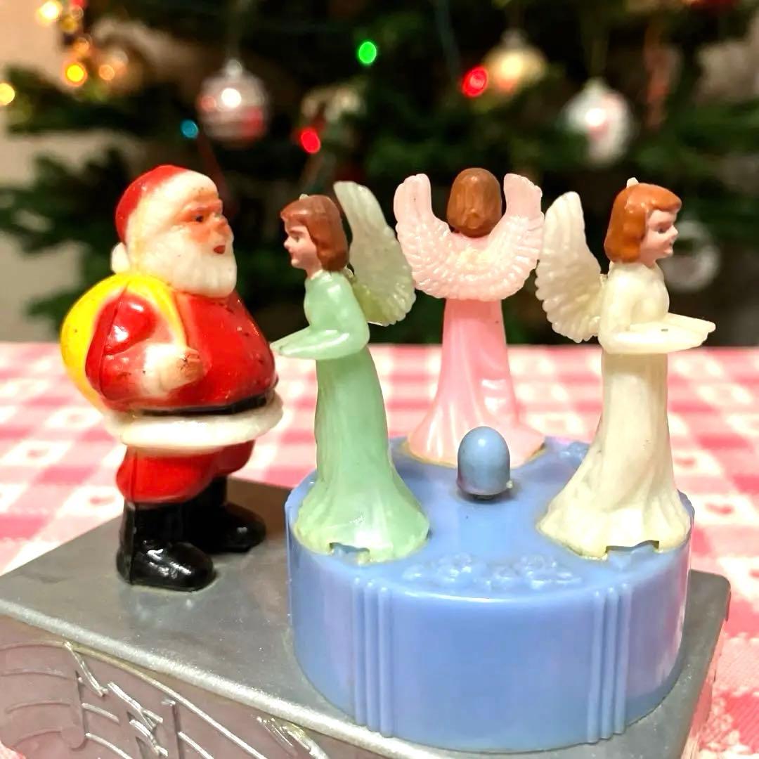 ヴィンテージ　サンタクロース&女神　クリスマス回転式トイ　昭和レトロ