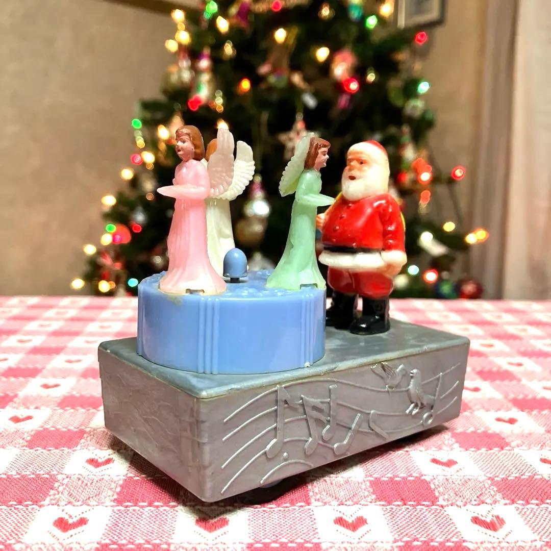 ヴィンテージ　サンタクロース&女神　クリスマス回転式トイ　昭和レトロ
