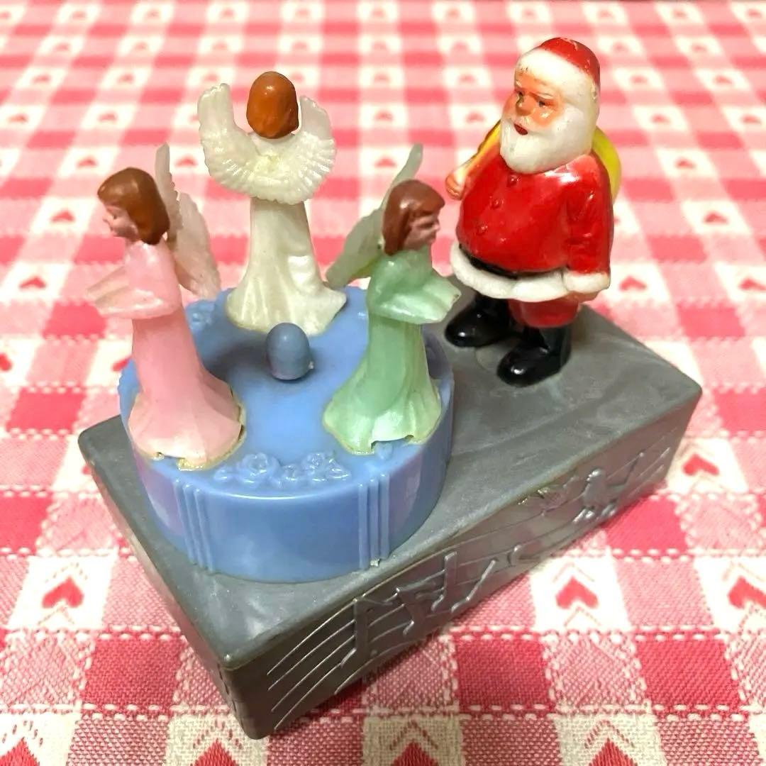 ヴィンテージ　サンタクロース&女神　クリスマス回転式トイ　昭和レトロ