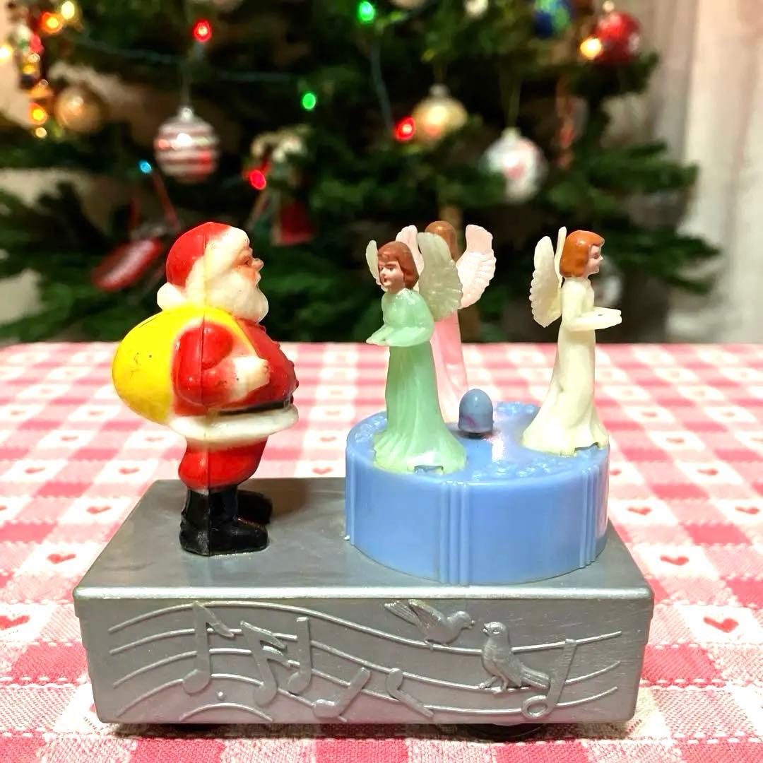ヴィンテージ　サンタクロース&女神　クリスマス回転式トイ　昭和レトロ