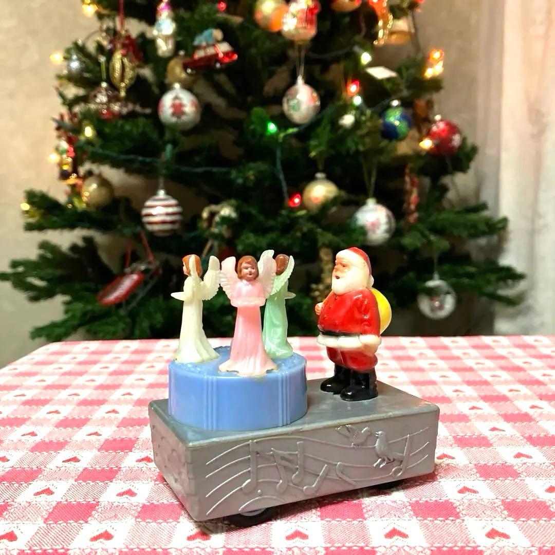 ヴィンテージ　サンタクロース&女神　クリスマス回転式トイ　昭和レトロ