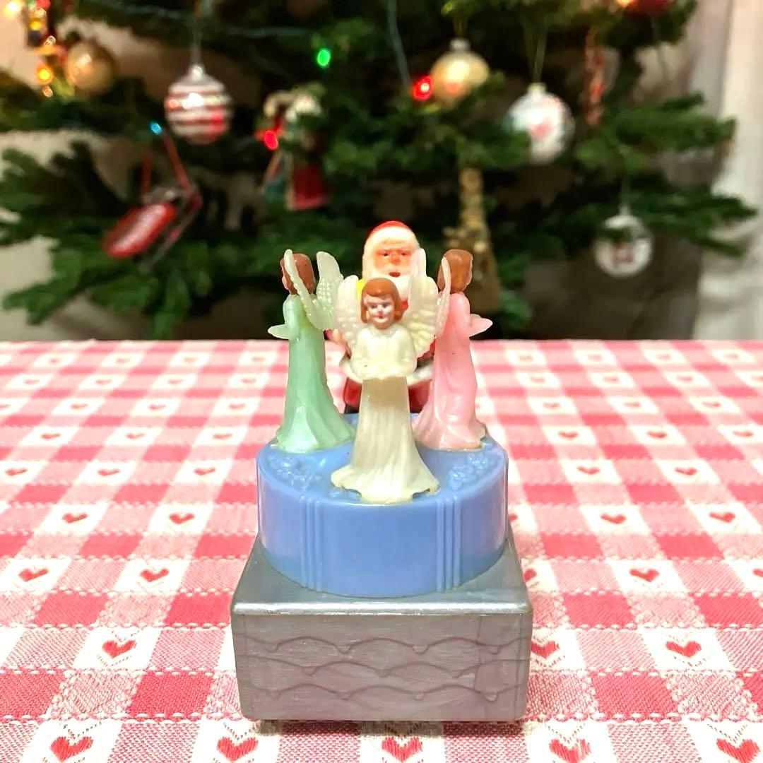 ヴィンテージ　サンタクロース&女神　クリスマス回転式トイ　昭和レトロ