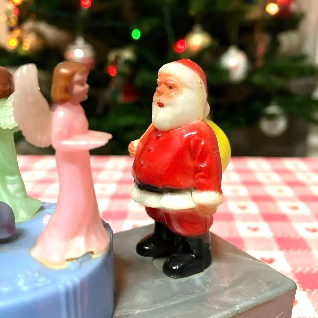 ヴィンテージ　サンタクロース&女神　クリスマス回転式トイ　昭和レトロ