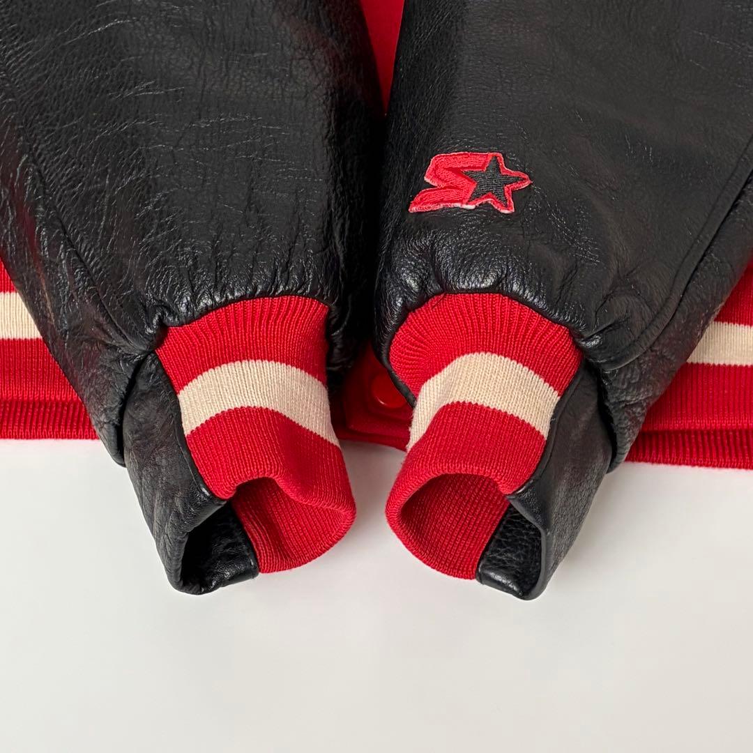 90s STARTER 49ERS 袖革スタジャン レザー アワードジャケット