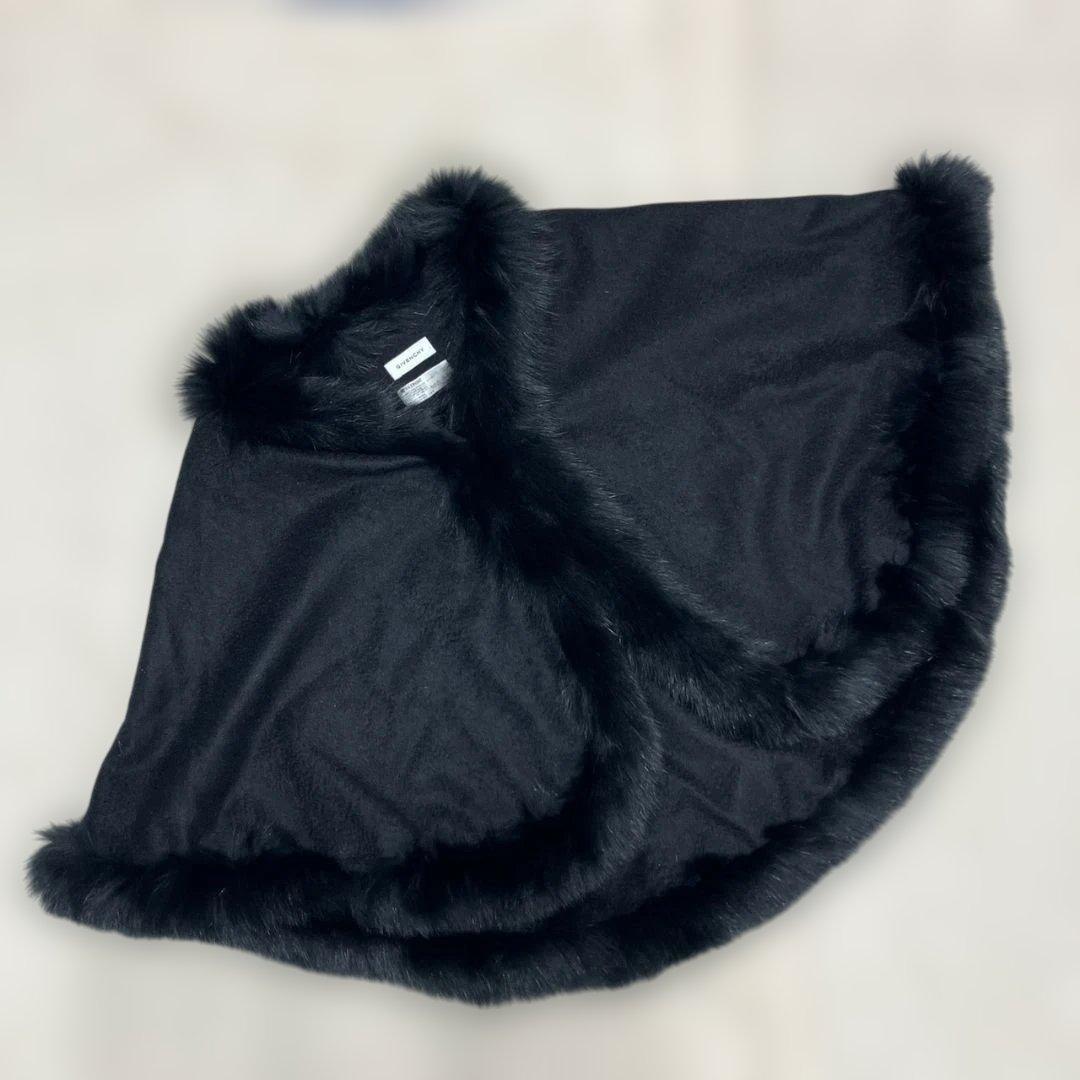 GIVENCHY ムーンバット カシミア100% フォックスファー ポンチョ