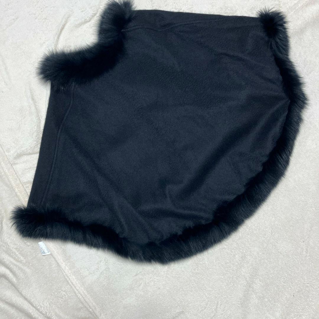 GIVENCHY ムーンバット カシミア100% フォックスファー ポンチョ