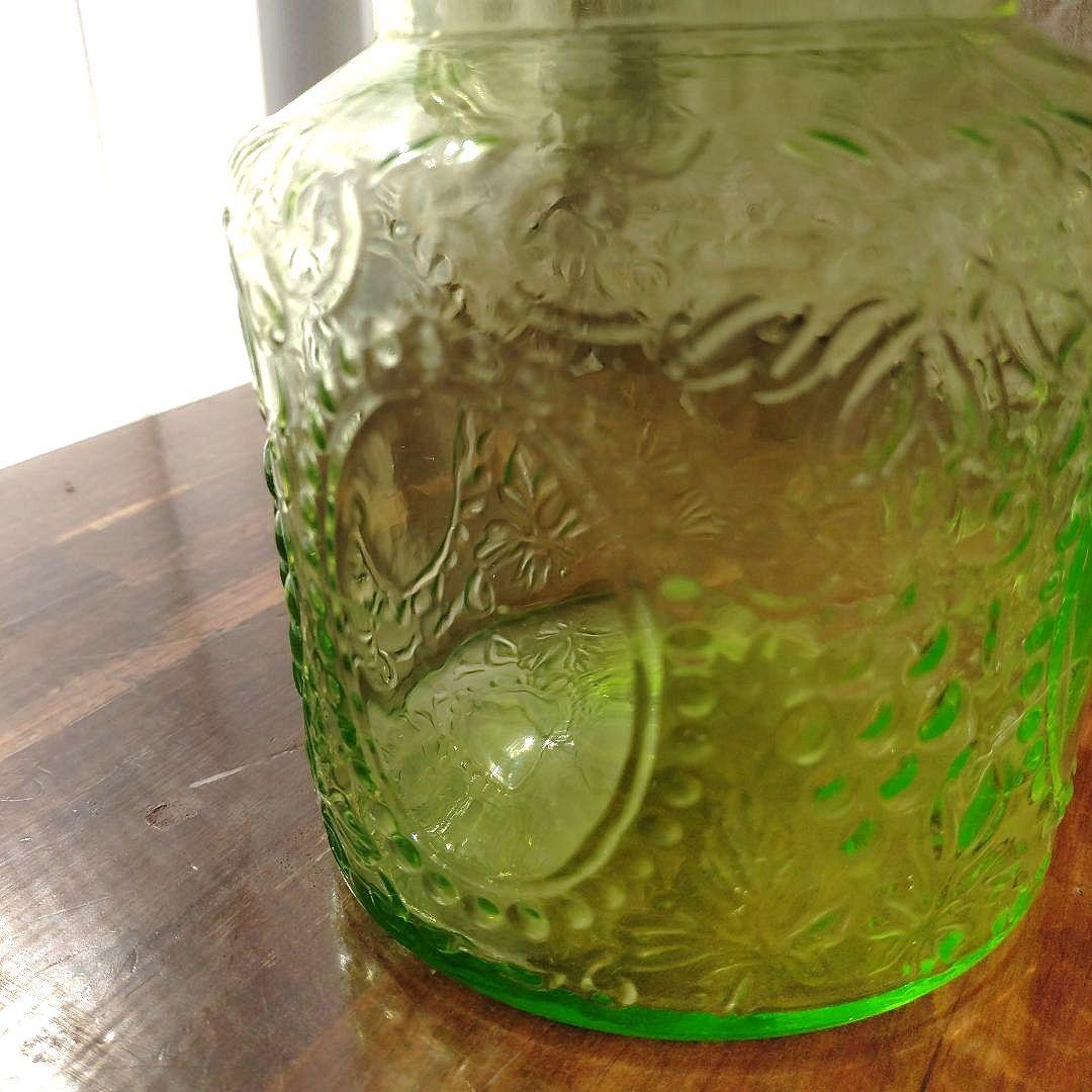 アンティーク 飴屋瓶 あめや瓶 ウランガラス和ガラス 菓子瓶 古道具 レトロ