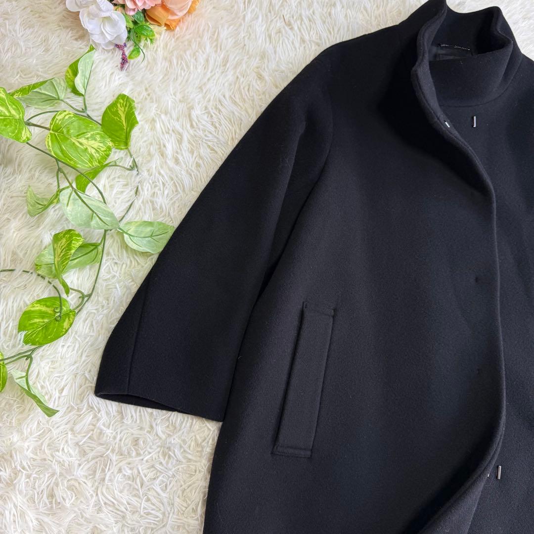 【23区】美品 ウールコート ロング ブラック 48サイズ レディース