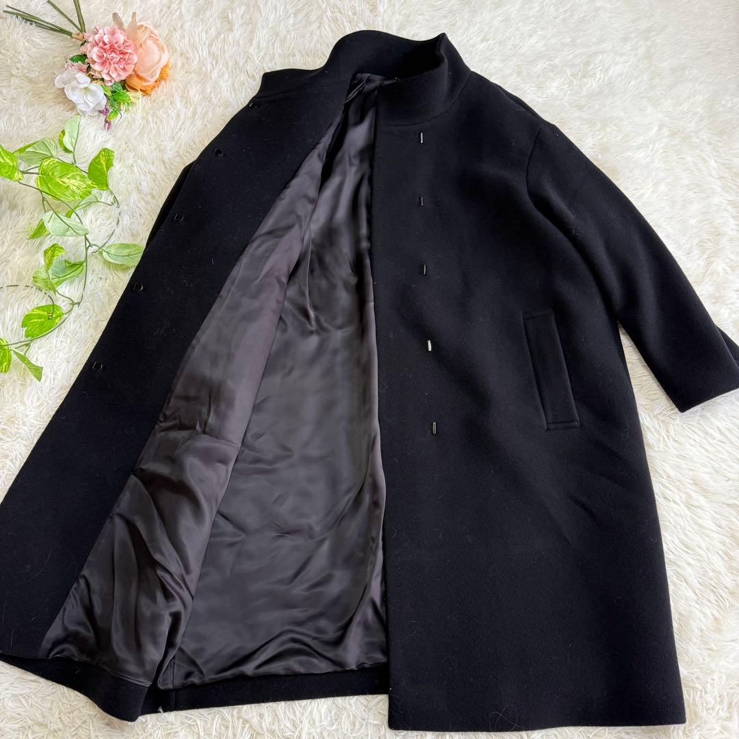 【23区】美品 ウールコート ロング ブラック 48サイズ レディース