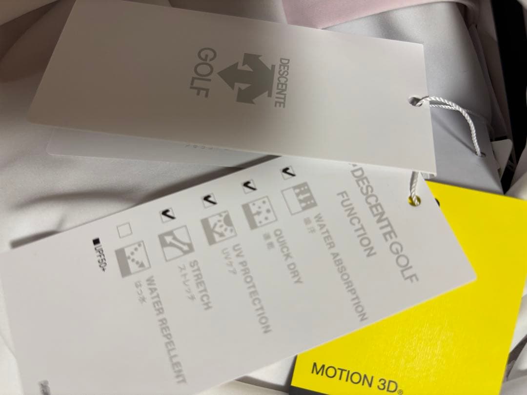 デサントゴルフ 半袖シャツ 【LUXECOLLECTION】 ホワイトピンク