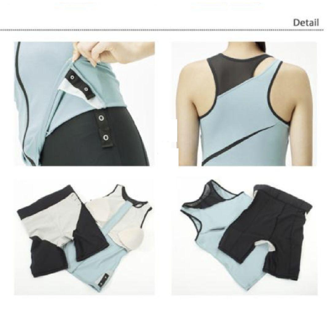 XO 新品 speedo ディアゴナジップ セパレート水着 ストレッチ ボタン付