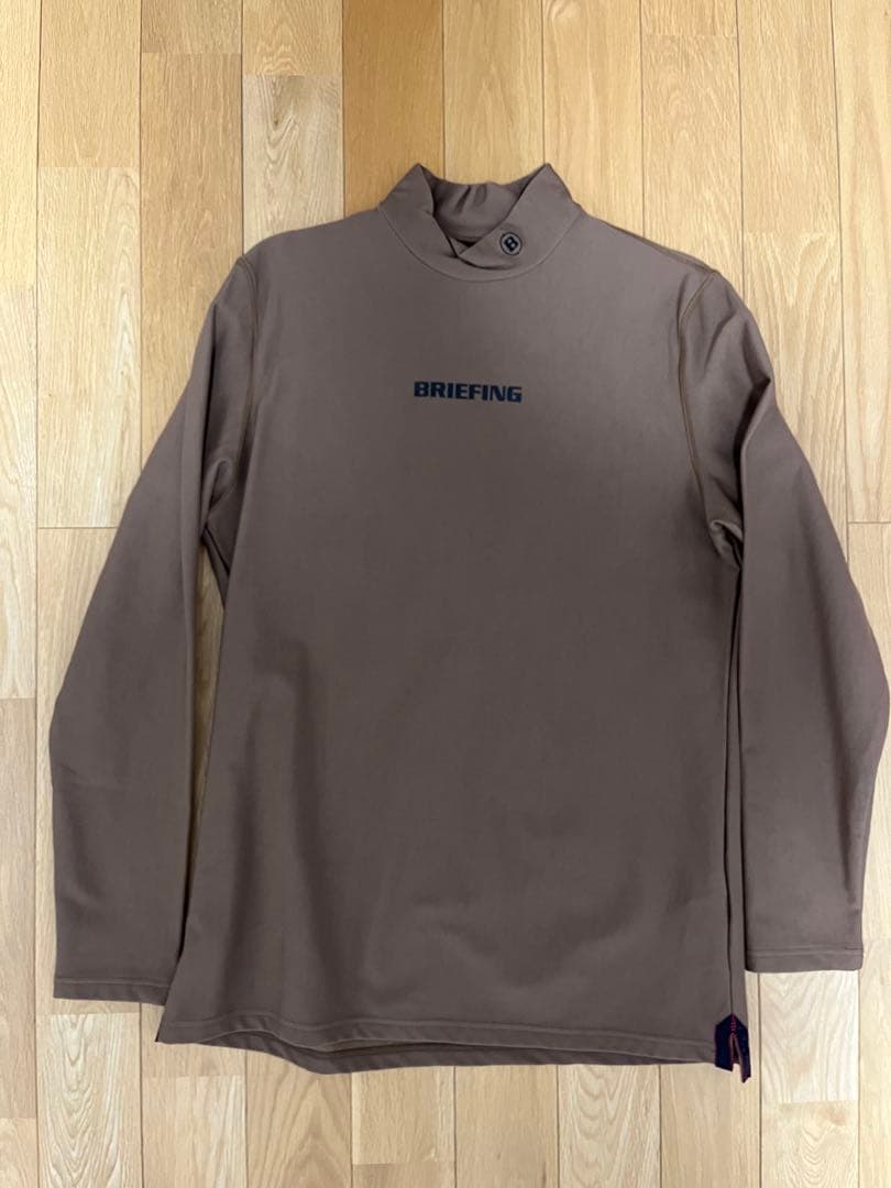 BRIEFING ハイネック ロングスリーブ シャツ ブラウン