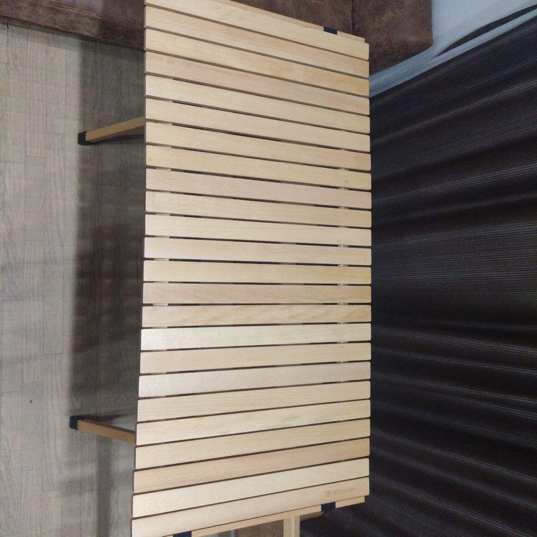 【美品】ハイランダー ウッドキッチンテーブル 収納袋付き