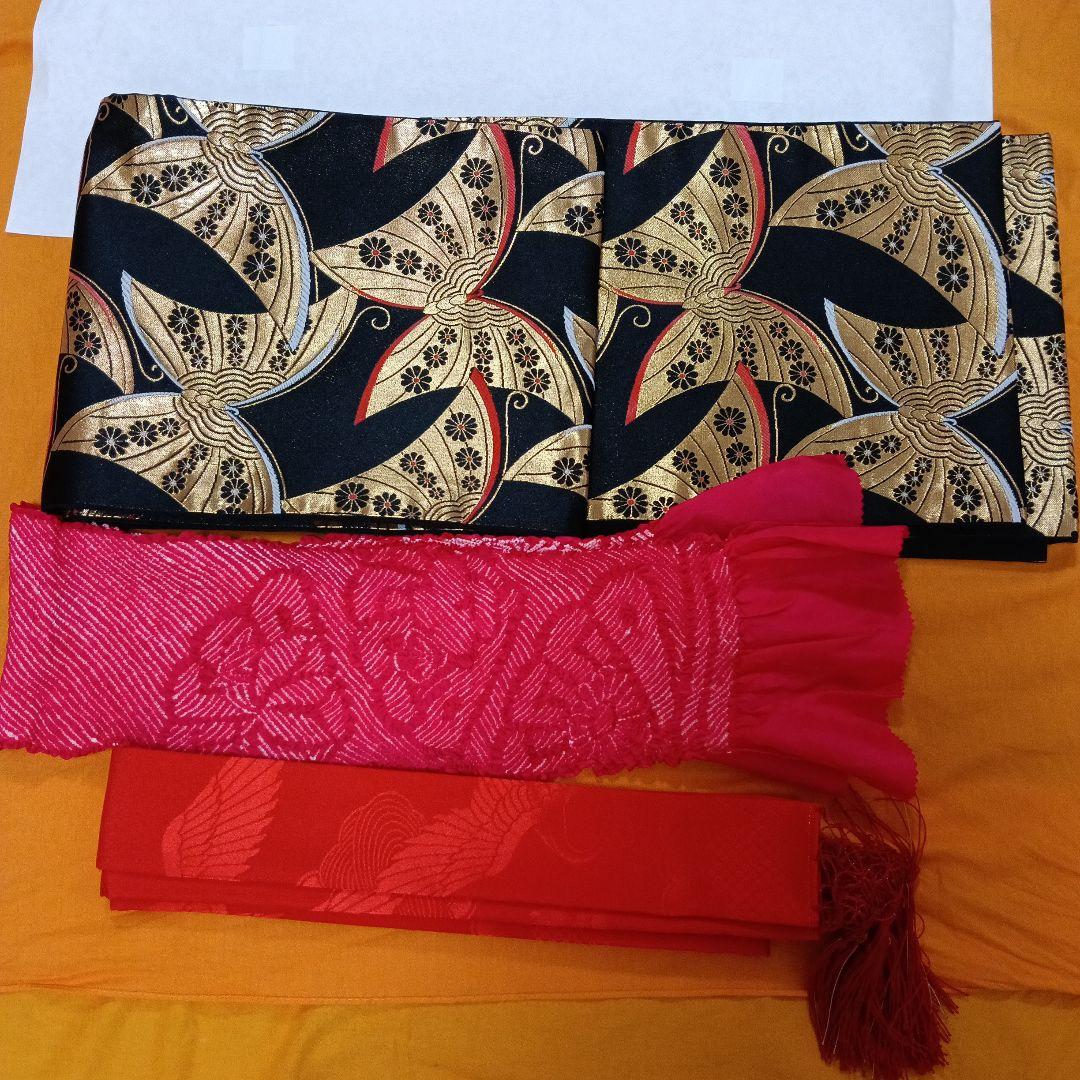 七五三　7歳　着物　ほぼフルセット　長襦袢　キッズ　アンティーク　レトロ柄