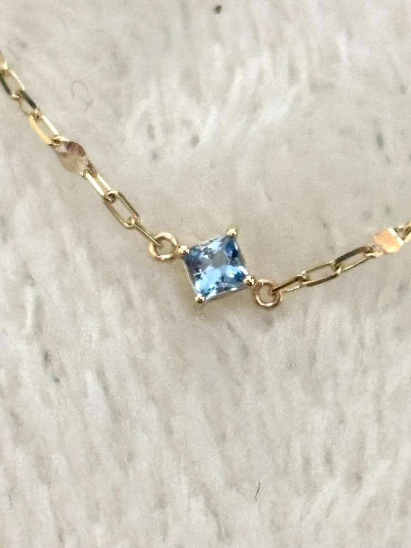 専用です。 K10ブレスレット　アクアマリン　イエローゴールド　15〜17cm