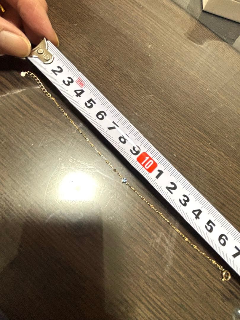 専用です。 K10ブレスレット　アクアマリン　イエローゴールド　15〜17cm