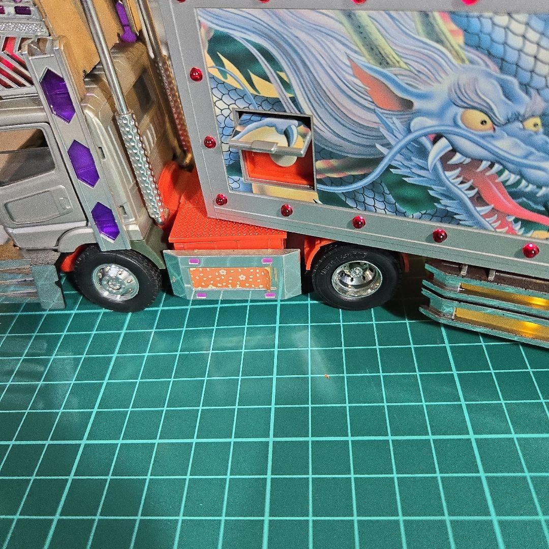アオシマ1/43デコトラトレーラーラジコン荒武者リアルサウンド - メルカリ