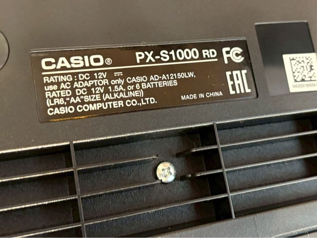 CASIO Privia PX-S1000RD 動作確認済み