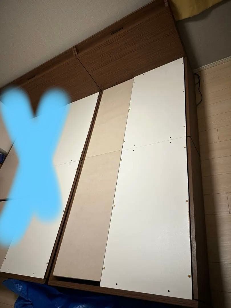 ブラウン シングルベッド 引き出し付き　ニトリ　送料込み