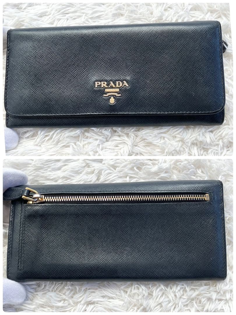 専用プラダ 長財布 サフィアーノレザー 1MH132 ゴールド金具 本革 黒