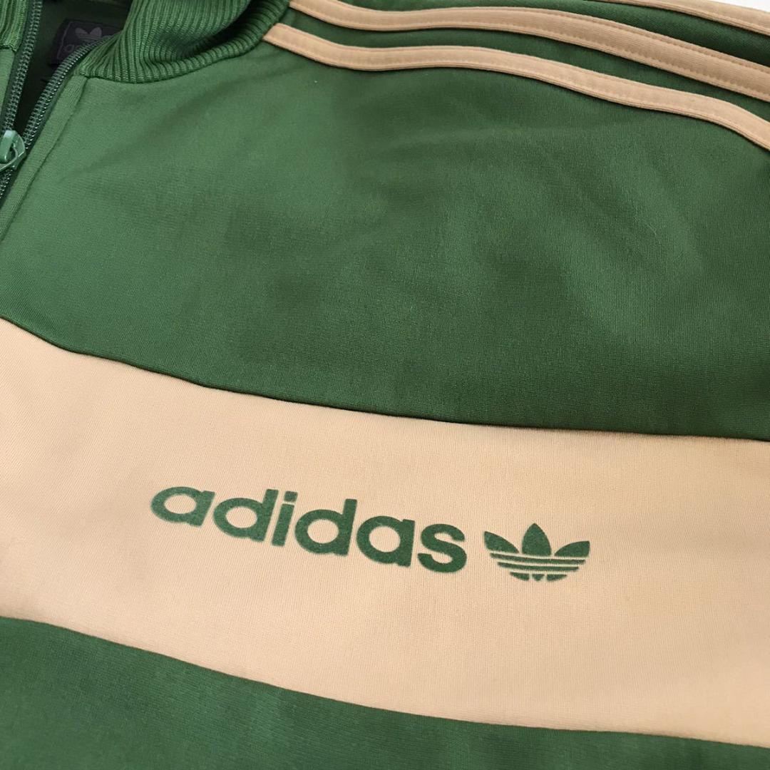 レア物！アディダス☆ビンテージ☆ ジャージ☆グリーンxベージュ☆L
