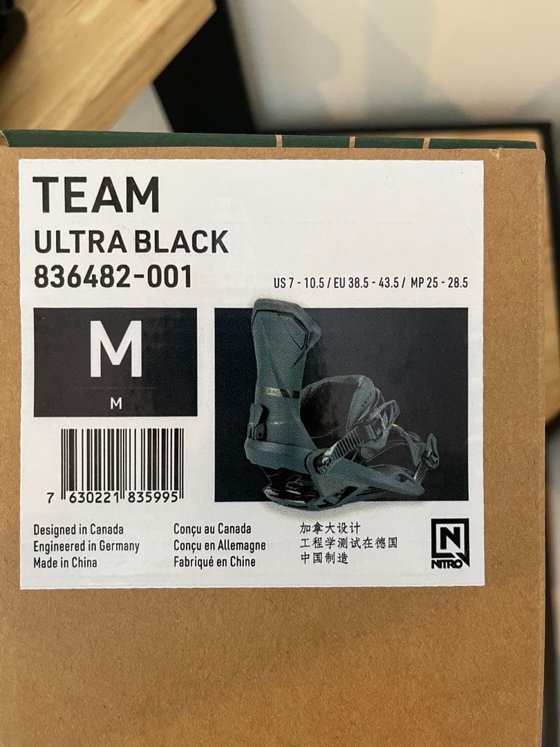 NITRO binding/TEAM/ブラック/ビンディング　21-22Mサイズ
