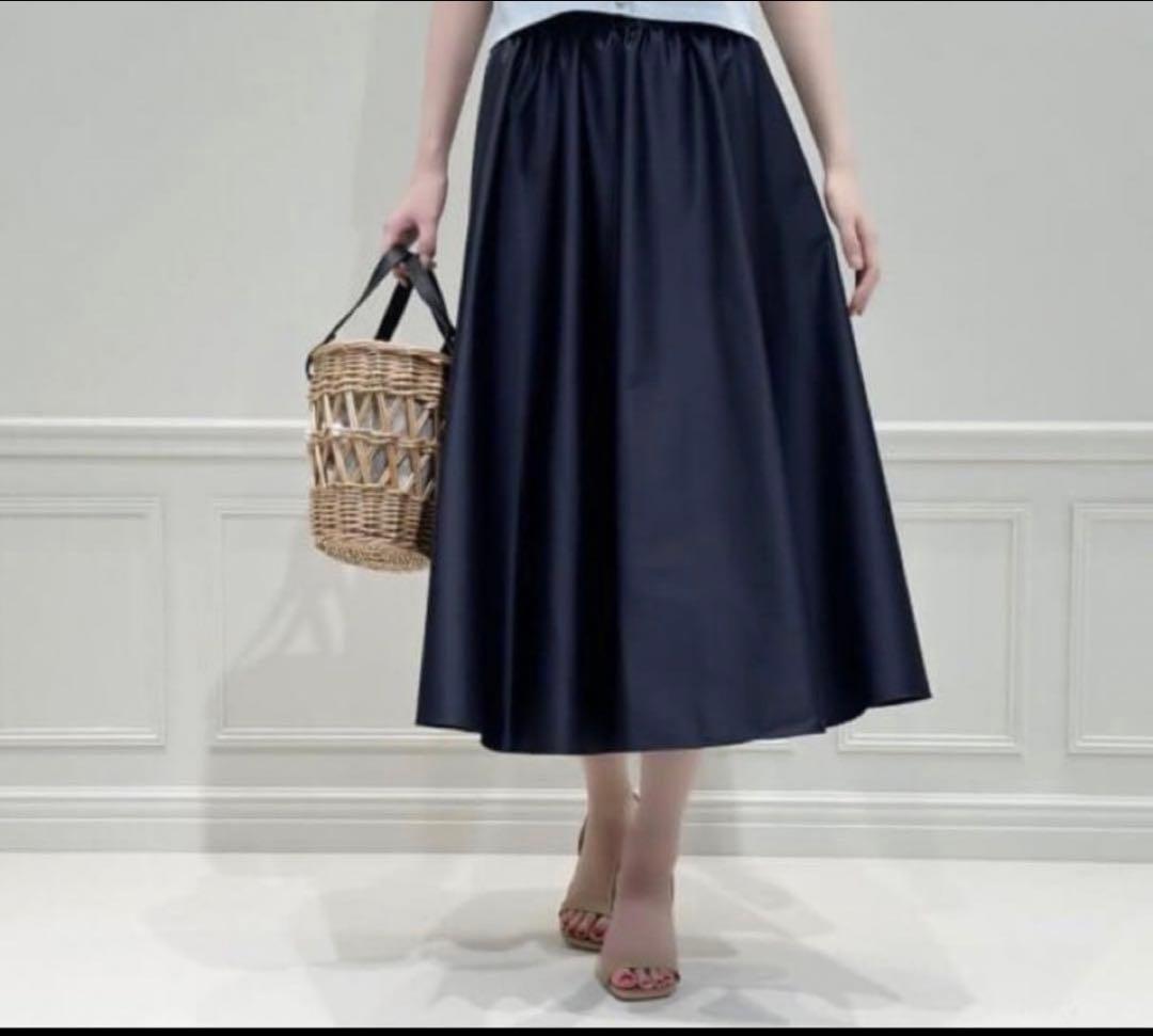 最終価格美品アベニールエトワール ウエストゴムフレアスカート