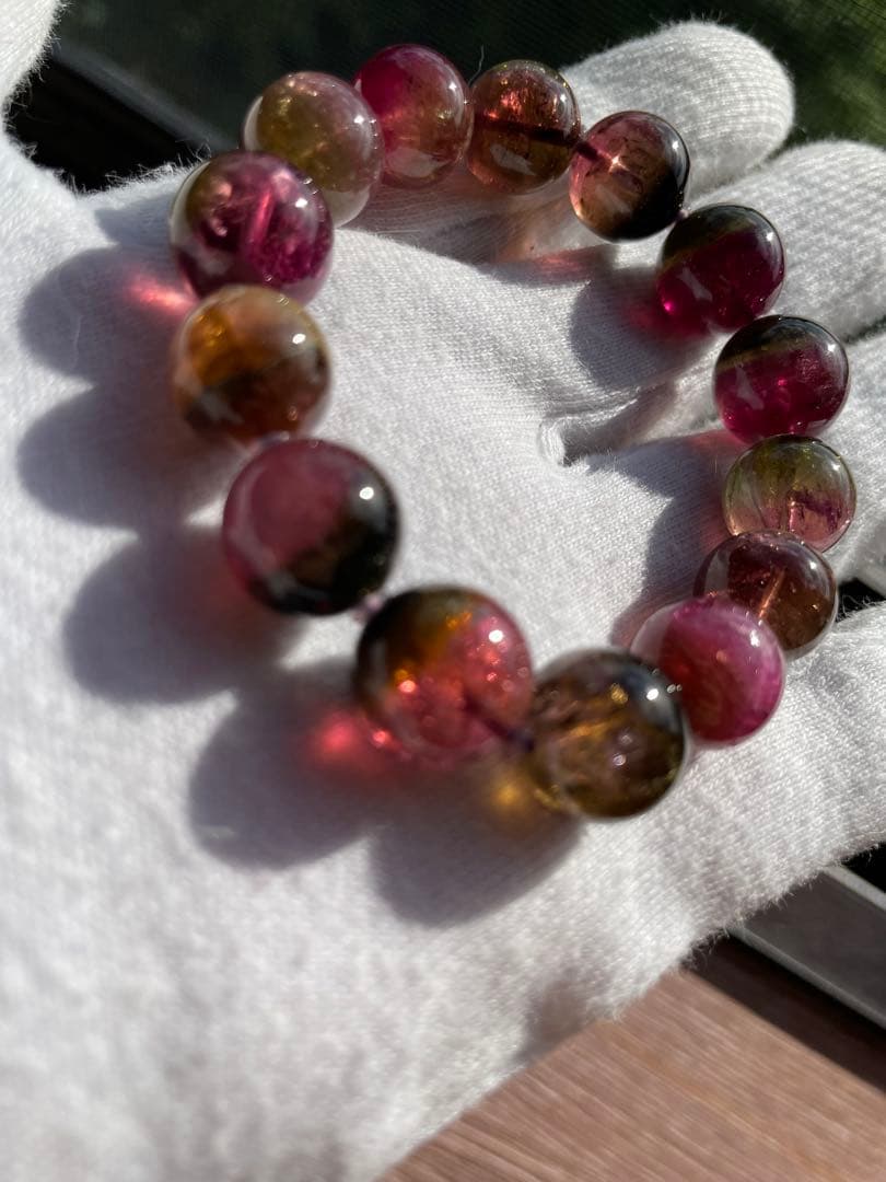 2349 ウォーターメロントルマリンブレスレット約16cm