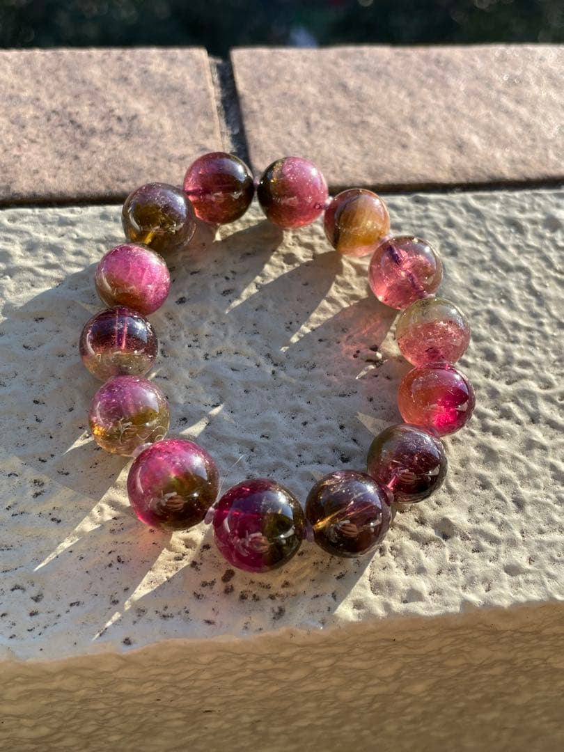 2349 ウォーターメロントルマリンブレスレット約16cm