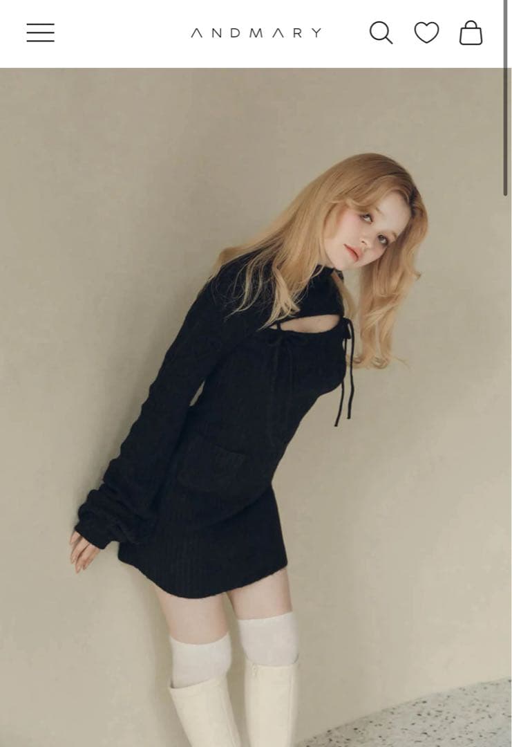 Bebe ribbon mini dress ANDMARY ワンピース