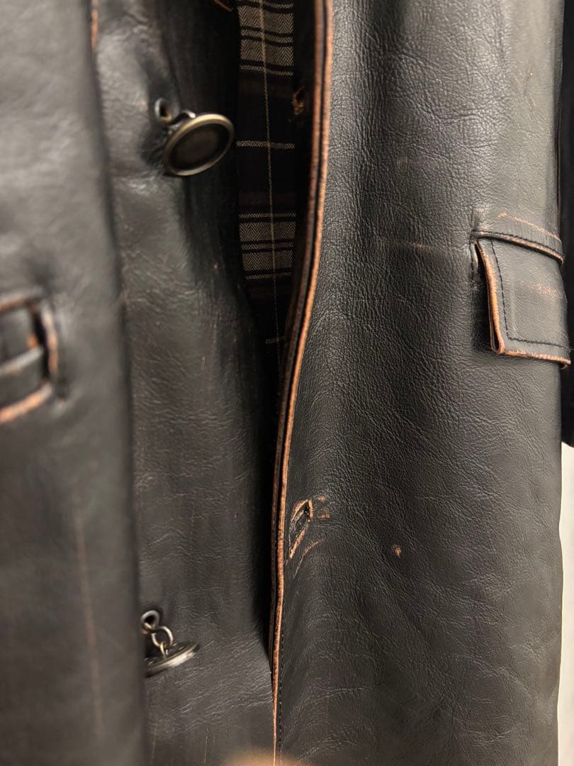 ［ゲリラセール今週末まで］ヤバイ革のコート　KAPITAL 焦茶色