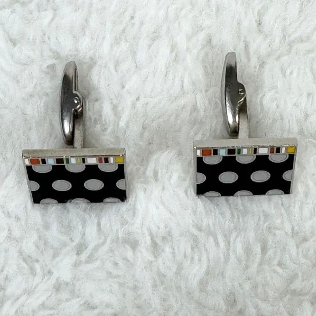【美品】Paul Smith ポールスミス　カフス　黒　水玉